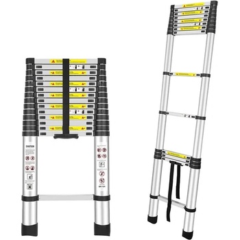 MXM Телескопична стълба - 4, 4 м, алуминий