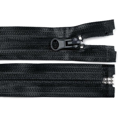 Voděodolný zip šíře 7 mm délka 75 cm spirálový 332 černá