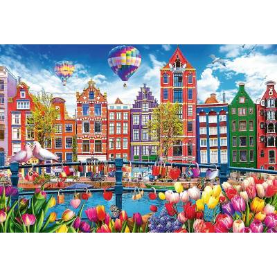 Trefl - Puzzle Colorful Amsterdam - 1 500 piese