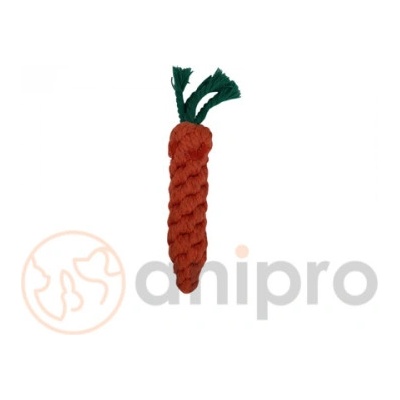Anipro Play - Въжена играчка за кучета под формата на морков, 20 см. 55 гр