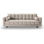 Cosmopolitan Design Бежов кадифен разтегателен диван с място за съхранение 222 cm Bali - Cosmopolitan Design (COS_3SF_51_F1_BALI2)