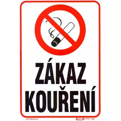 ZÁKAZ KOUŘENÍ 210x297mm samolepící bezpečn.tabulka