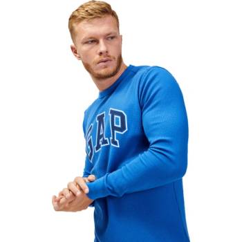 Gap Modré pánské tričko soft waffle logo