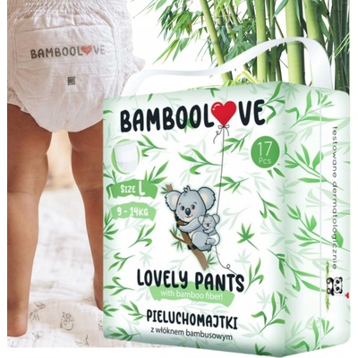Bamboolove kalhotky jednorázové bambus L 9-14 kg 17 ks