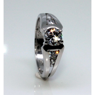 Steel Edge Stříbrný prsten se zirkony 2352