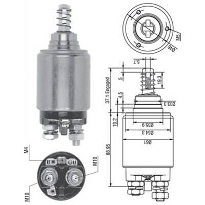 Elektromagnetický spínač pre żtartér MAGNETI MARELLI 940113050262