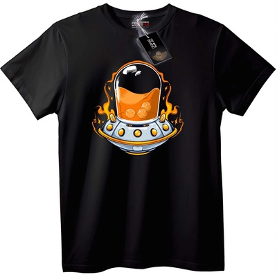 NOONEBRAND Тениска UFO Уиски - L, Black