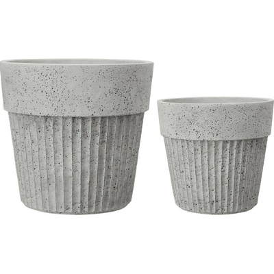 Wikholmform Betónové kvetináče ANITA 24/18cm SET/2ks šedé