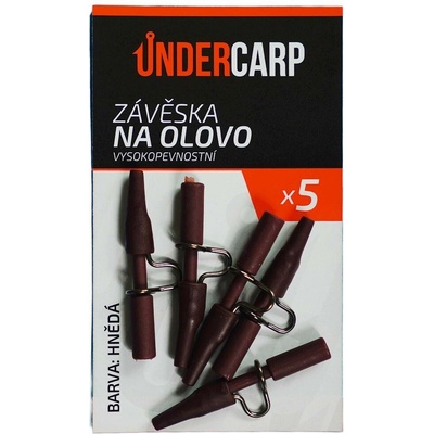 UnderCarp Záveska na olovo vysokopevnostná Hnedá 5 ks
