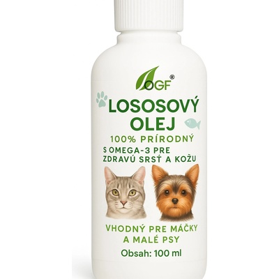 OGF Lososový olej pre psov zdravá srsť, kĺby a imunita 100 ml Kvapátko