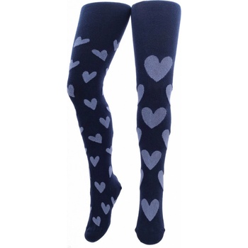 Dievčenské pančuchy Srdce G tmavomodrá