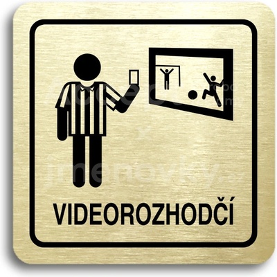 ACCEPT Piktogram videorozhodčí II - zlatá tabulka - černý tisk
