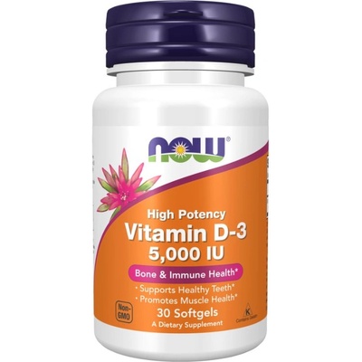 NOW NOW Vitamin D-3 5, 000 IU, 30 Softgels