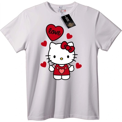 NOONEBRAND Тениска Hello Kitty Любовни Сърца - S, White