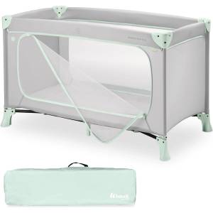 Hauck travel cot baby with XL play opening, Dream N Play Plus Dusty Mint - 600993 (600993)