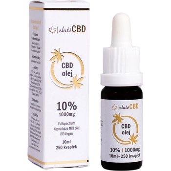 zlatéCBD Olej 10% Full spectrum 10 ml
