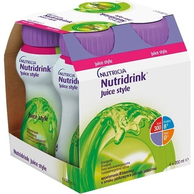 NUTRIDRINK JUICE STYLE S PŘÍCHUTÍ JABLEČNOU POR SOL 4X200ML