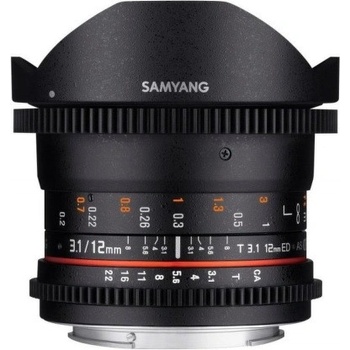 Samyang CINE 12mm T3,1 ED AS NCS VDSLR Fisheye Canon