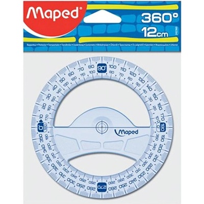MAPED Úhloměr "GRAPHIC" 360 °, plastový, 12 cm – Zbozi.Blesk.cz