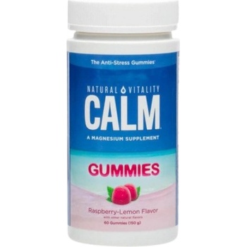 Natural Vitality Calm Gummies | with 30 mg Magnesium Citrate [60 желирани бонбони] Малина Лимон