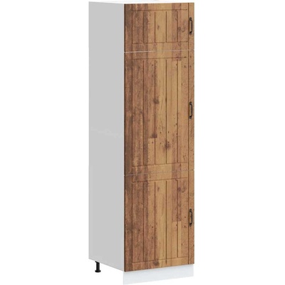 vidaXL Кухненски шкаф Lucca, старо дърво, инженерно дърво (853875)