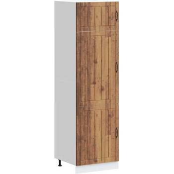 vidaXL Кухненски шкаф Lucca, старо дърво, инженерно дърво (853875)