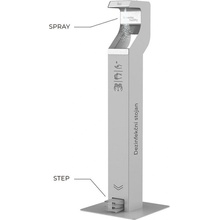 Borovka Facility Dizajnový dezinfekčný stojan bezdotykový sivá