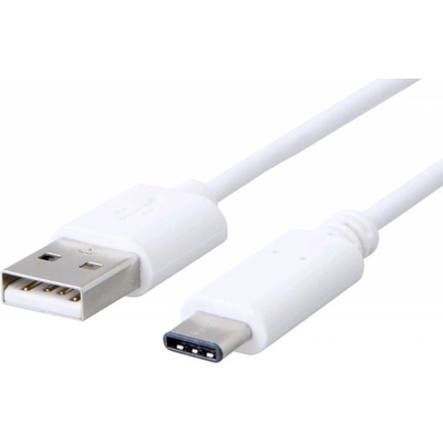 C-TECH kabel USB 2.0 AM na Type-C kabel (AM/CM), 1m, bílý