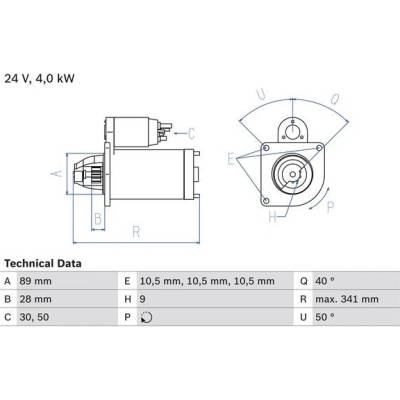 BOSCH STARTER 0 986 011 270