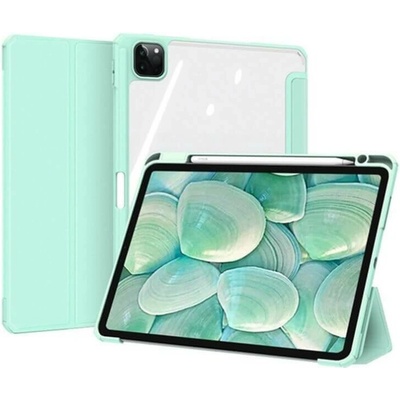 SES 2v1 Smart flip cover + zadní silikonový ochranný obal s držákem na pero Apple iPad 10.2 2019 7. generace 12389 světle zelený