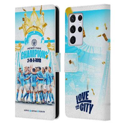 Pouzdro na mobil Samsung Galaxy S21 ULTRA 5G - HEAD CASE - Manchester City - Champions 2 (Otevírací obal, kryt na mobil Samsung Galaxy S21 ULTRA 5G - Fotbal Manchester City Mistři 2)