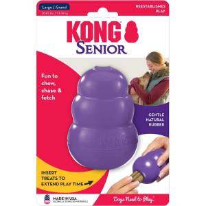 KONG Small Senior - Забавна гумена играчка за кучета над 6г. с пространство за лакомства 7.3 см