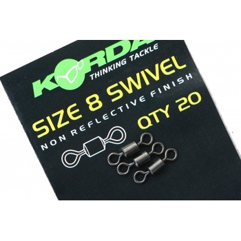 Korda Obratlík veľ.8 Swivel 20 ks