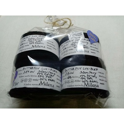 Luxusní mohérová bonboniéra Butterfly lux 4x250m Black
