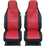  Калъфи за предни седалки Promolink за Toyota Aygo, Citroen C1, Peugeot 107, Текстил, Червени