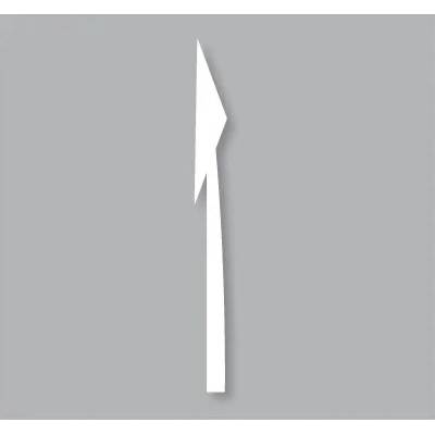 Předformované dopravní značení ''Předběžná šipka, levá'' – termoplast, bílá, 5000×1500mm, bal 2 ks