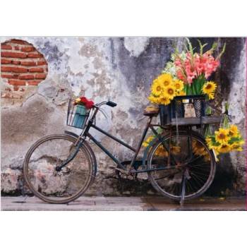 Image 1 of Educa - Puzzle Bicycle with Flowers - 500 piese