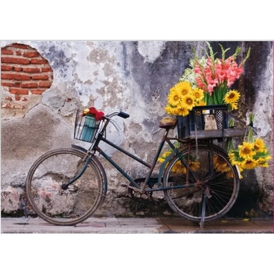 Educa - Puzzle Bicycle with Flowers - 500 piese