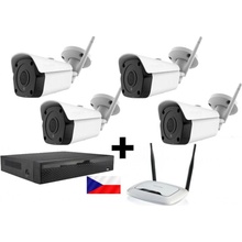 Kamerový WiFi IP set - 4x Zoneway NC950 5MPx, NVR2104 a WiFi router