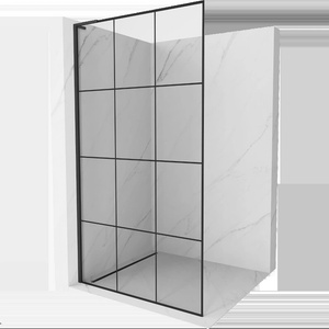 Mexen Kioto L душ параван Walk-in 110 x 200 cm, черна решетка, черна - 800-110-103-70-77 (800-110-103-70-77)
