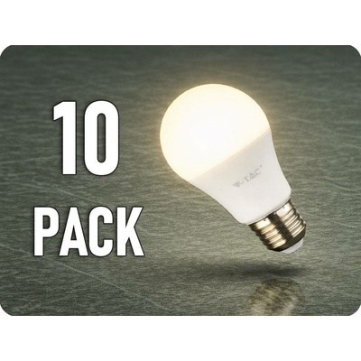 V-TAC LED žárovka E27, 10,5W, 1055lm, A60/10-PACKNeutrální bílá