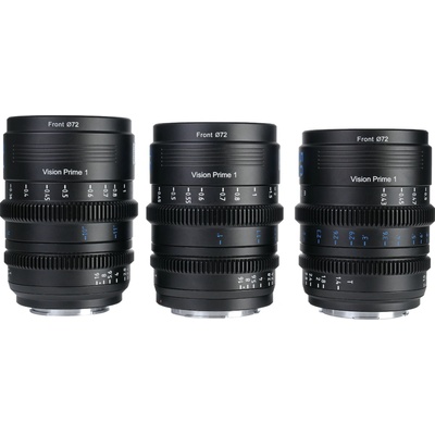 SIRUI Vision Prime 1 Series T1.4 Full Frame Cine Lens Kit with 24mm/35mm/50mm (E mount, Metal Grey Color, Z/RF/L Interchangable Mount) Farba: Metal Grey