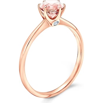 Image 1 of SAVICKI Годежен пръстен The Journey: розово злато, морганит