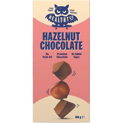 HealthyCo Hazelnut chocolate mléčná s oříšky 100 g