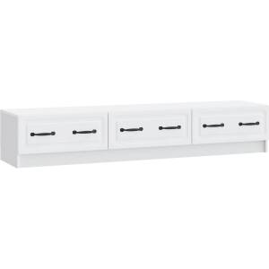 vidaXL ТВ шкаф с чекмедже Бяло 147 x 34, 5 x 27 см Инженерна дървесина (895855)