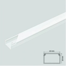 Canalux Žľab 40 x 25 mm biely