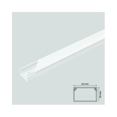 Canalux Žľab 40 x 25 mm biely