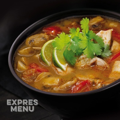 Expres Menu Thom Kha Gai Thajská kokosová polévka s kuřecím masem 600 g