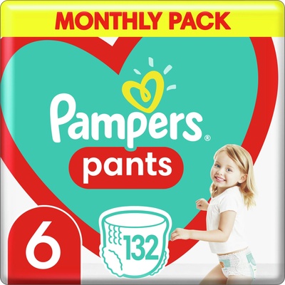 Pampers Бебешки пелени гащи Pampers 6, 132 броя (1007000187)