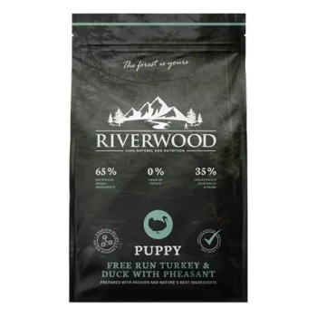 Riverwood Puppy - Пълноценна суха храна за подрастващи кучета от малки и средни породи с пуешко месо, 2 кг